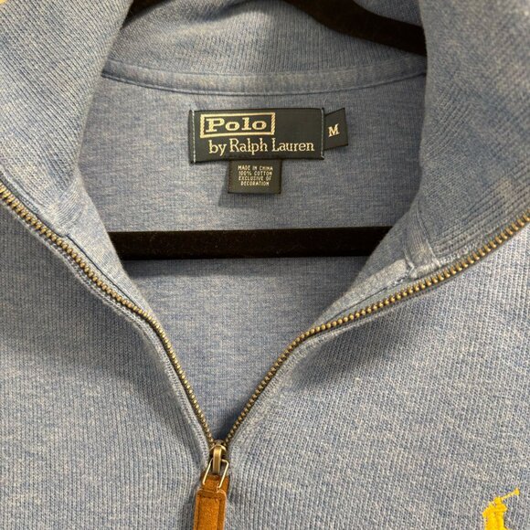 Polo Ralph Lauren Men’s 1/4 Zip Pullover — Blue | Size M (Excellent Condition) - Picture 4 of 6